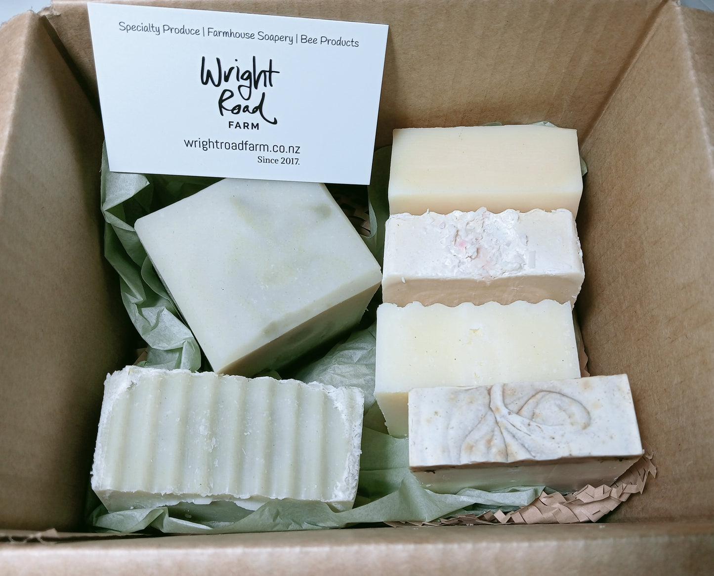 Natural Tallow Soap - Wonky Box  - 8  mixed Soaps