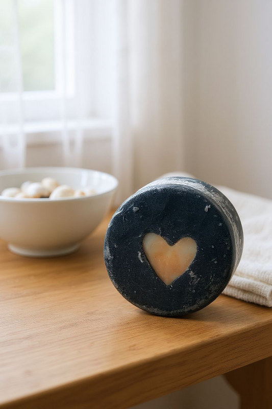 'Blackheart' Charcoal  and Tallow Soap | Handcarved and Handmade Limited Ed | Travel Bar | 50g